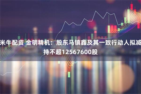 米牛配资 金明精机：股东马镇鑫及其一致行动人拟减持不超12567600股